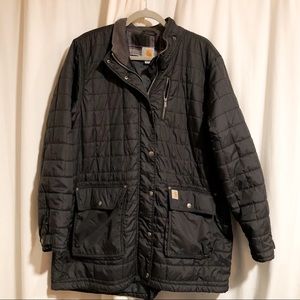 Carhartt Women’s Black Quilted Jacket sz XL